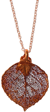 Aspen Leaf Necklace - Copper
