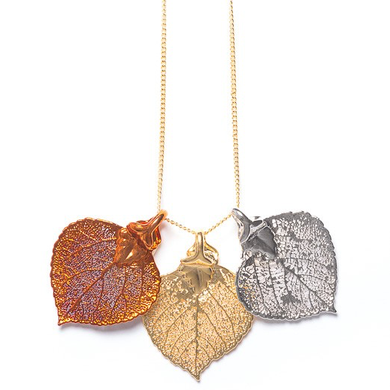 Aspen Leaf Triple Necklace
