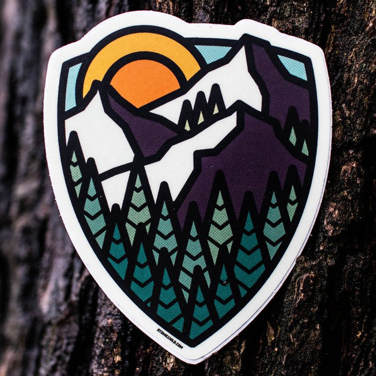 Mountain Shield Sticker
