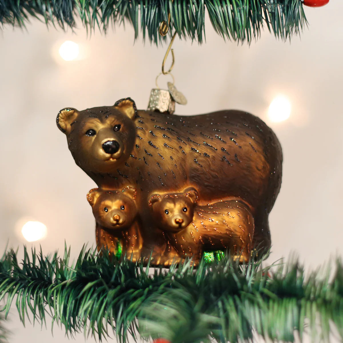 Bear With Cubs Ornament