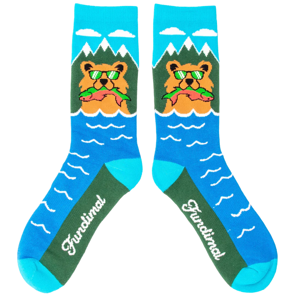 Adult Bear Salmon Socks