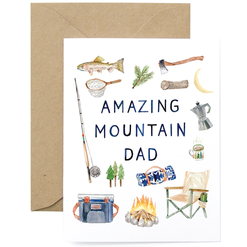 Amazing Mountain Dad Greeting Card