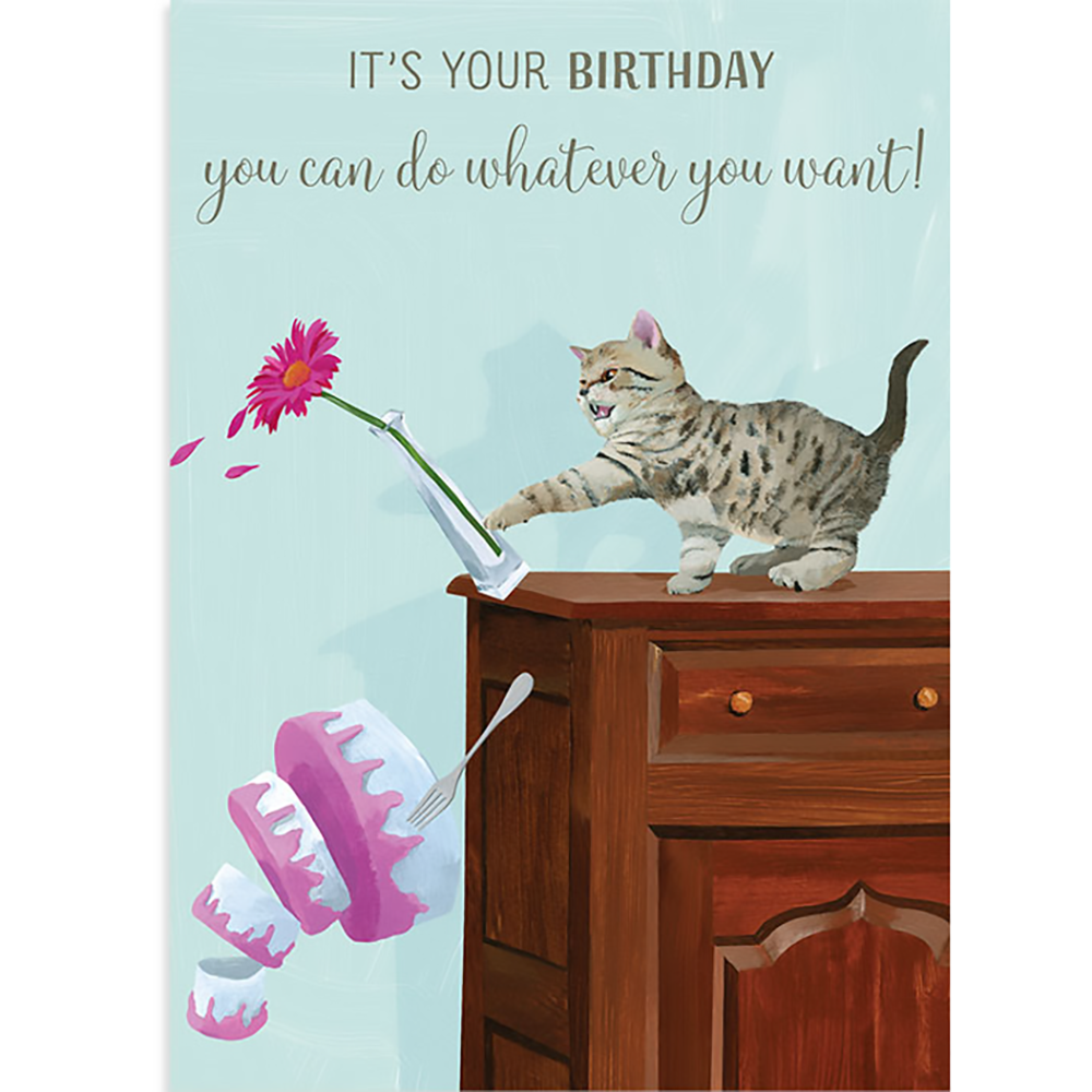 Bad Kitten Birthday Card