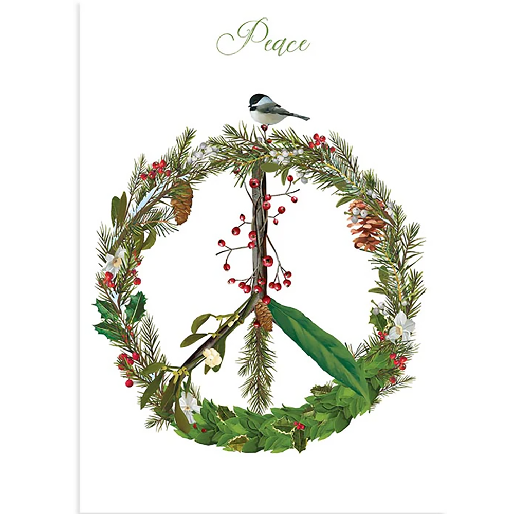 Botanical Peace Christmas Card
