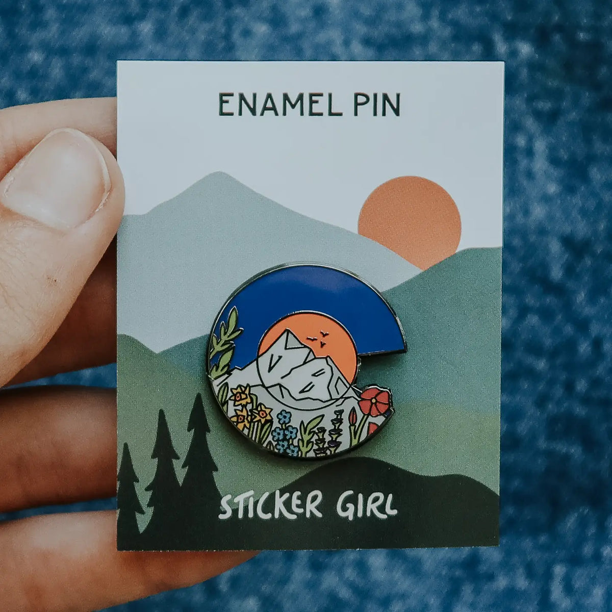 Colorado Floral Lapen Pin