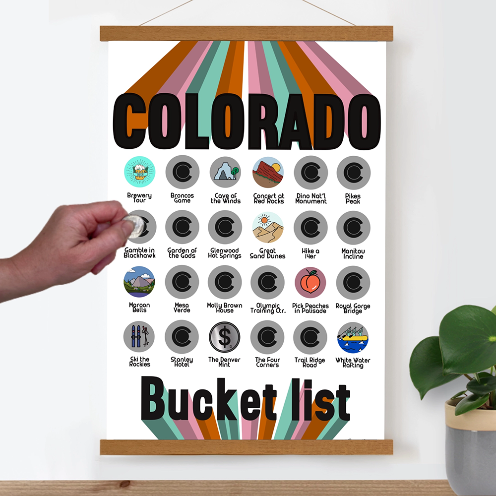 Colorado Bucket List Scratch Off Poster
