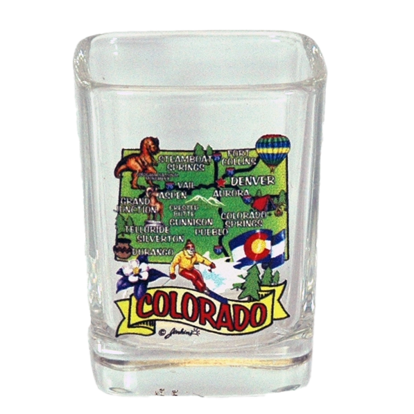 Colorado Map Shotglass