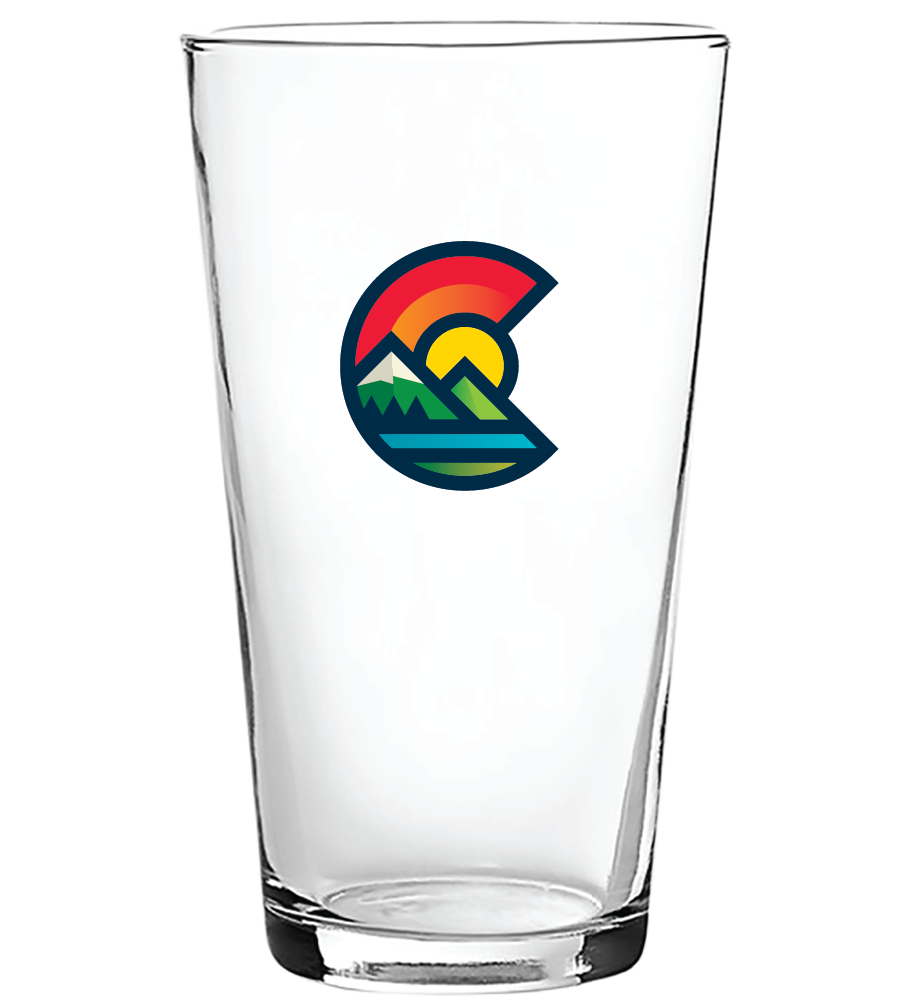 Colorful C Pint Glass
