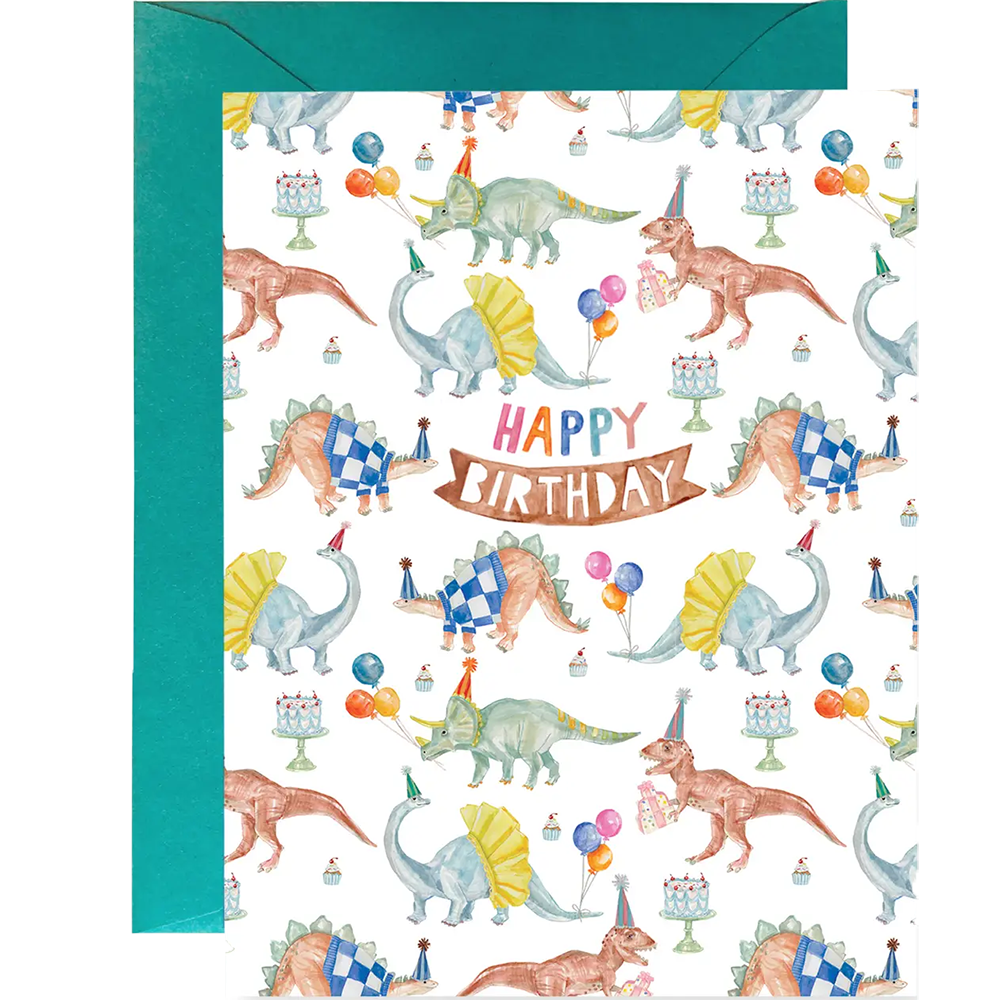 Dinosaur Birthday Greeting Card