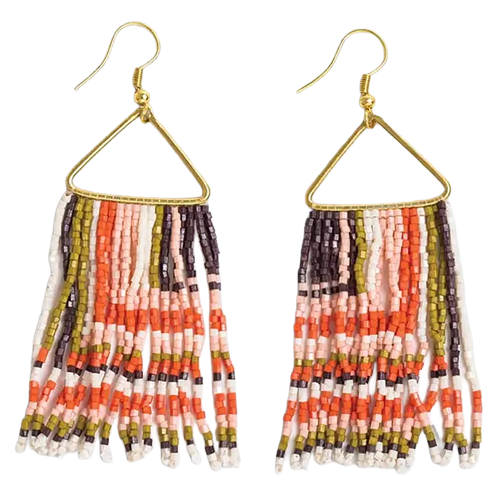 Paige Beaded Fringe Earrings