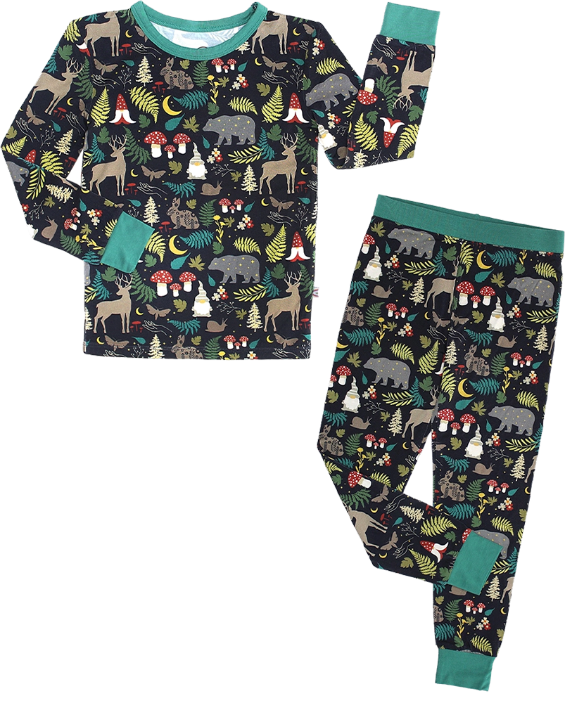 Youth Night Forest Bamboo Pajama Set
