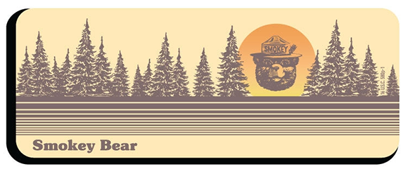 Smokey Bear Slap Koozie: Retro (Sunset)