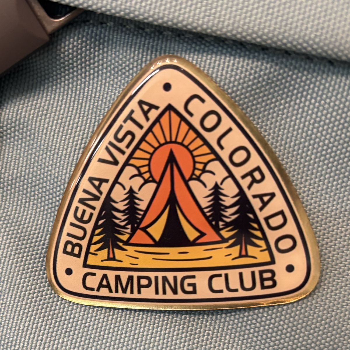 Camping Club Backpack Pin