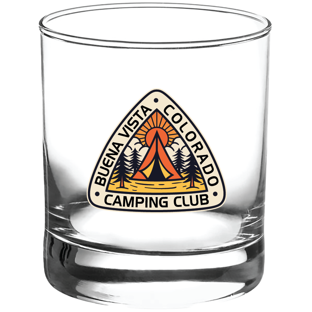 Camping Club Rocks Glass