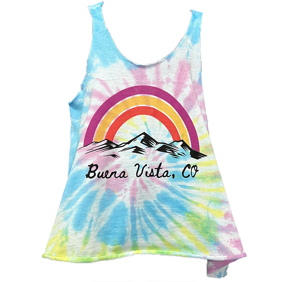 Girls Tie Dye Rainbow Mountain Tank