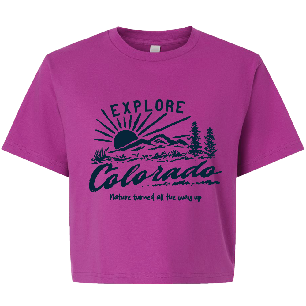 Nature Turned Up Ladies' Crop Tee