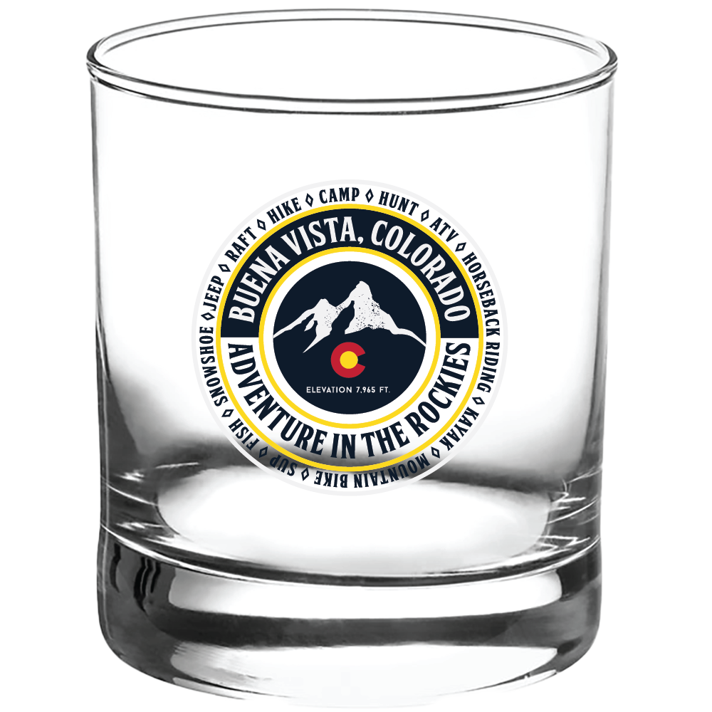 Adventure in the Rockies Rocks Glass