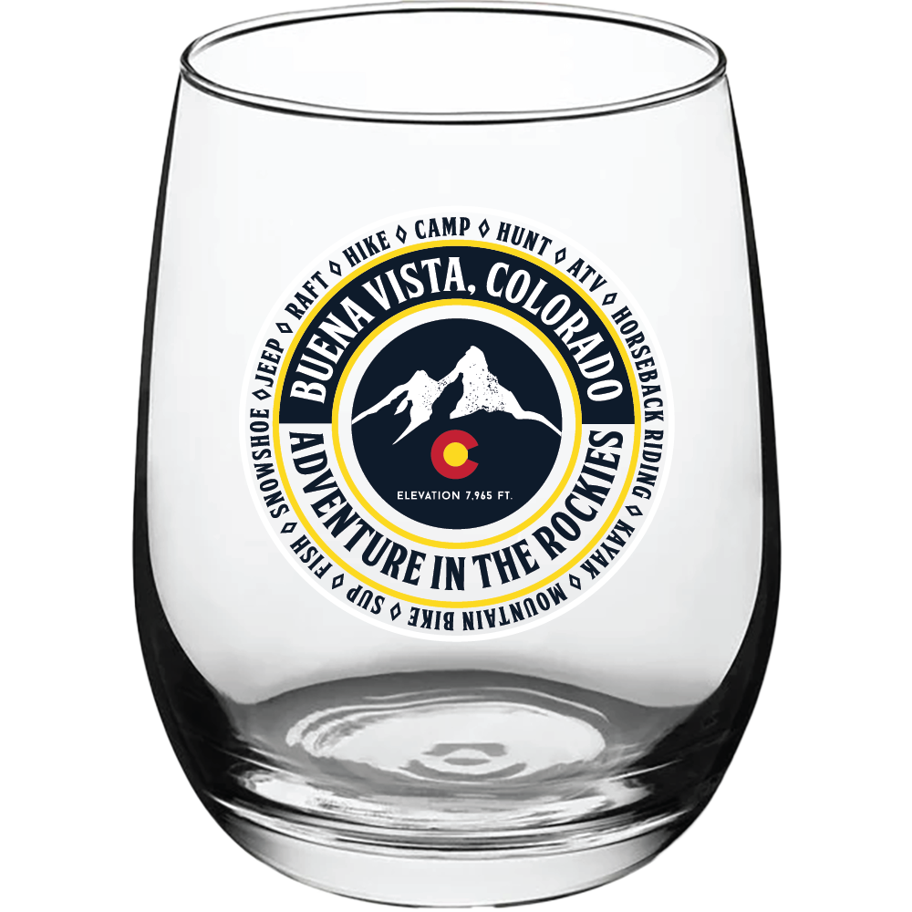 Adventure in the Rockies Rocks Stemless Glass