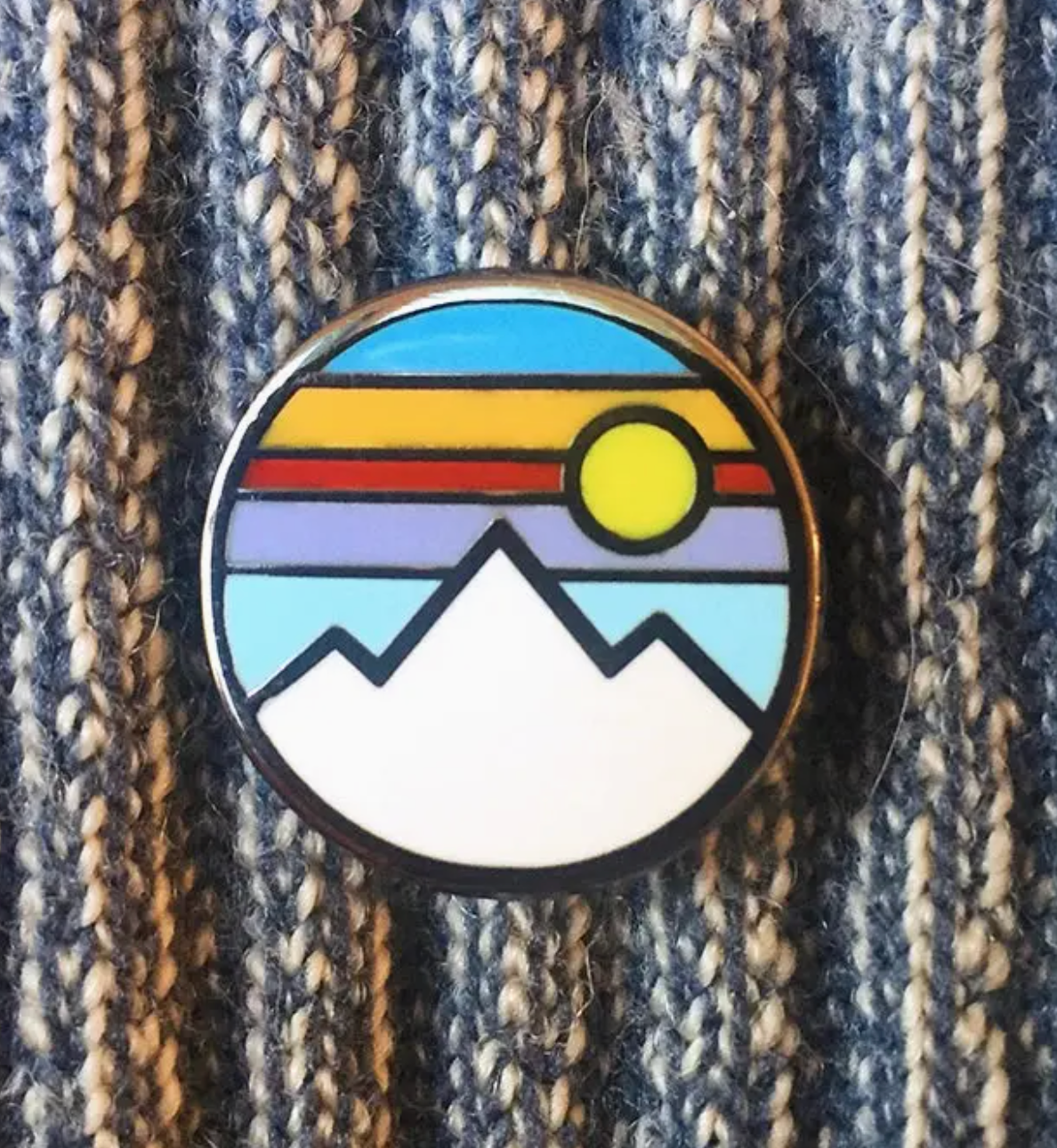 Mountain Circle Pin