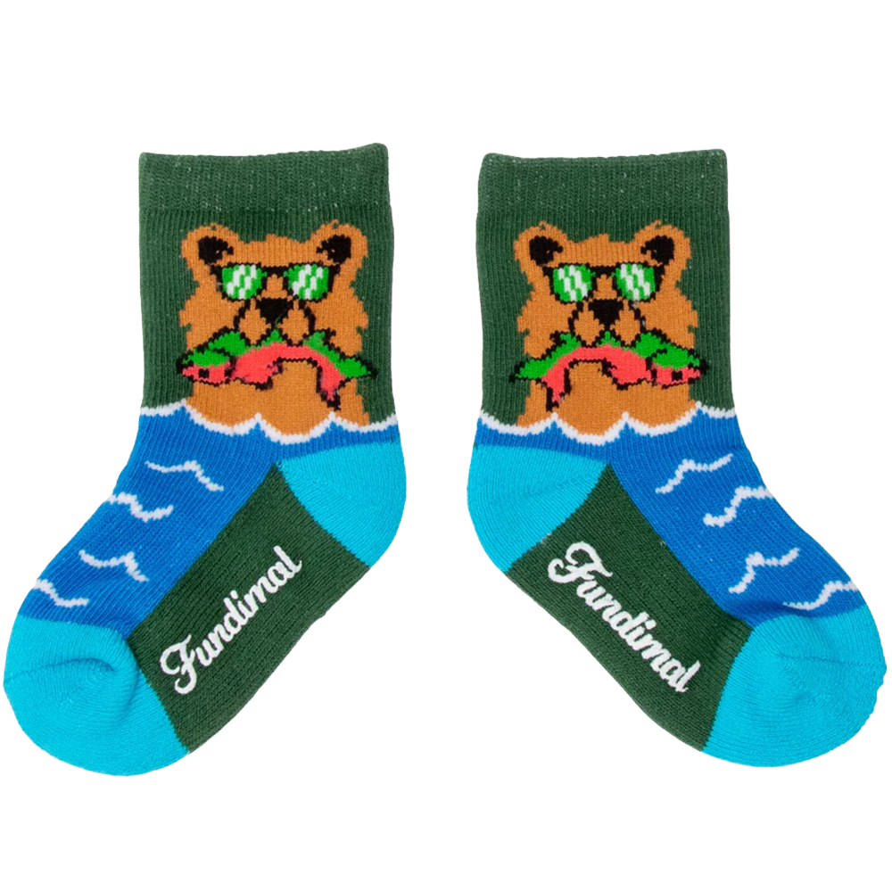 Toddler Bear Salmon Socks
