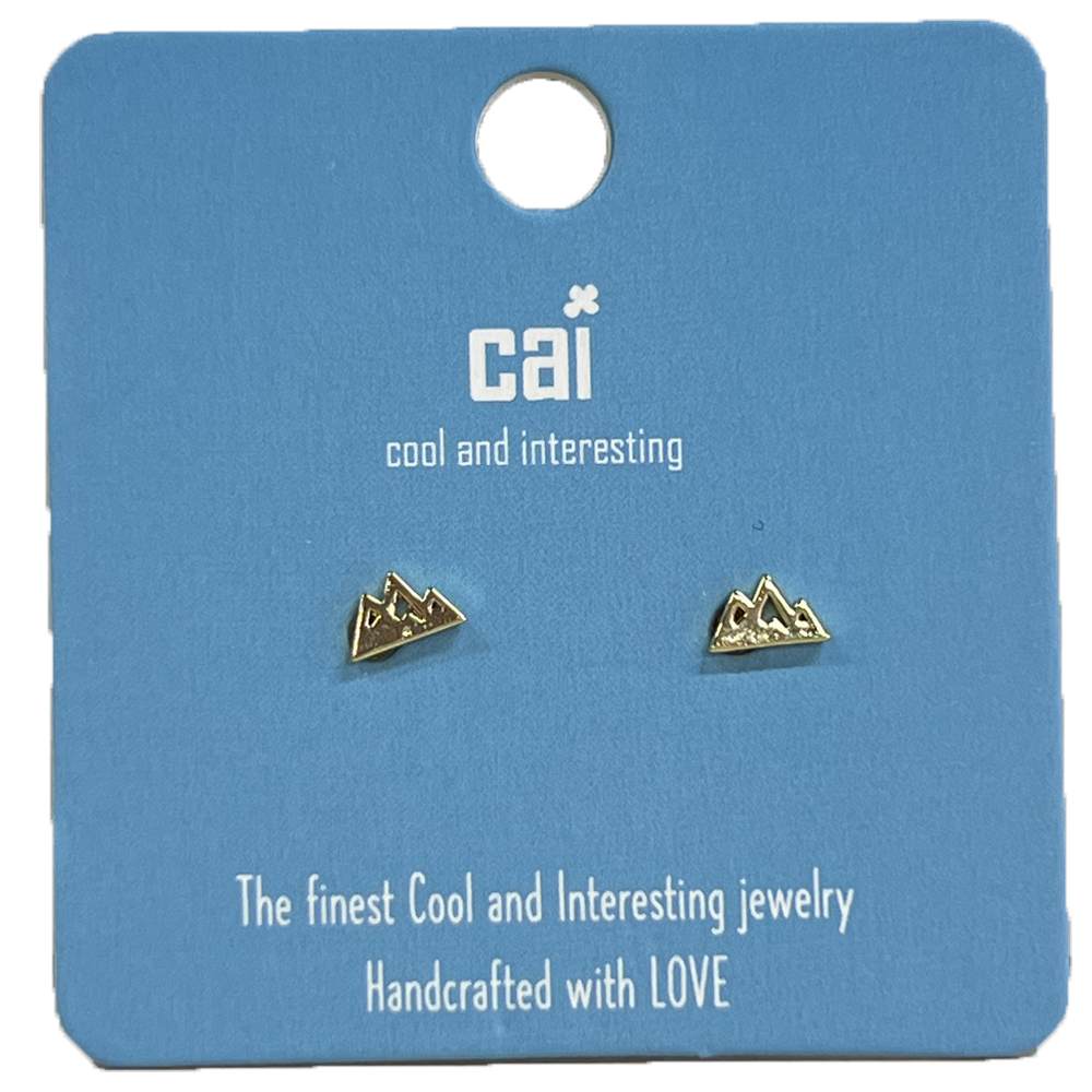 Dainty Tri Mountain Earrings