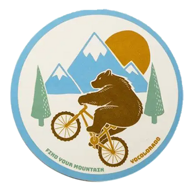 Wheelie Bear Sticker