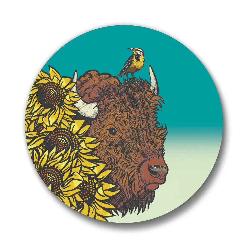 Buffalo Button Pin