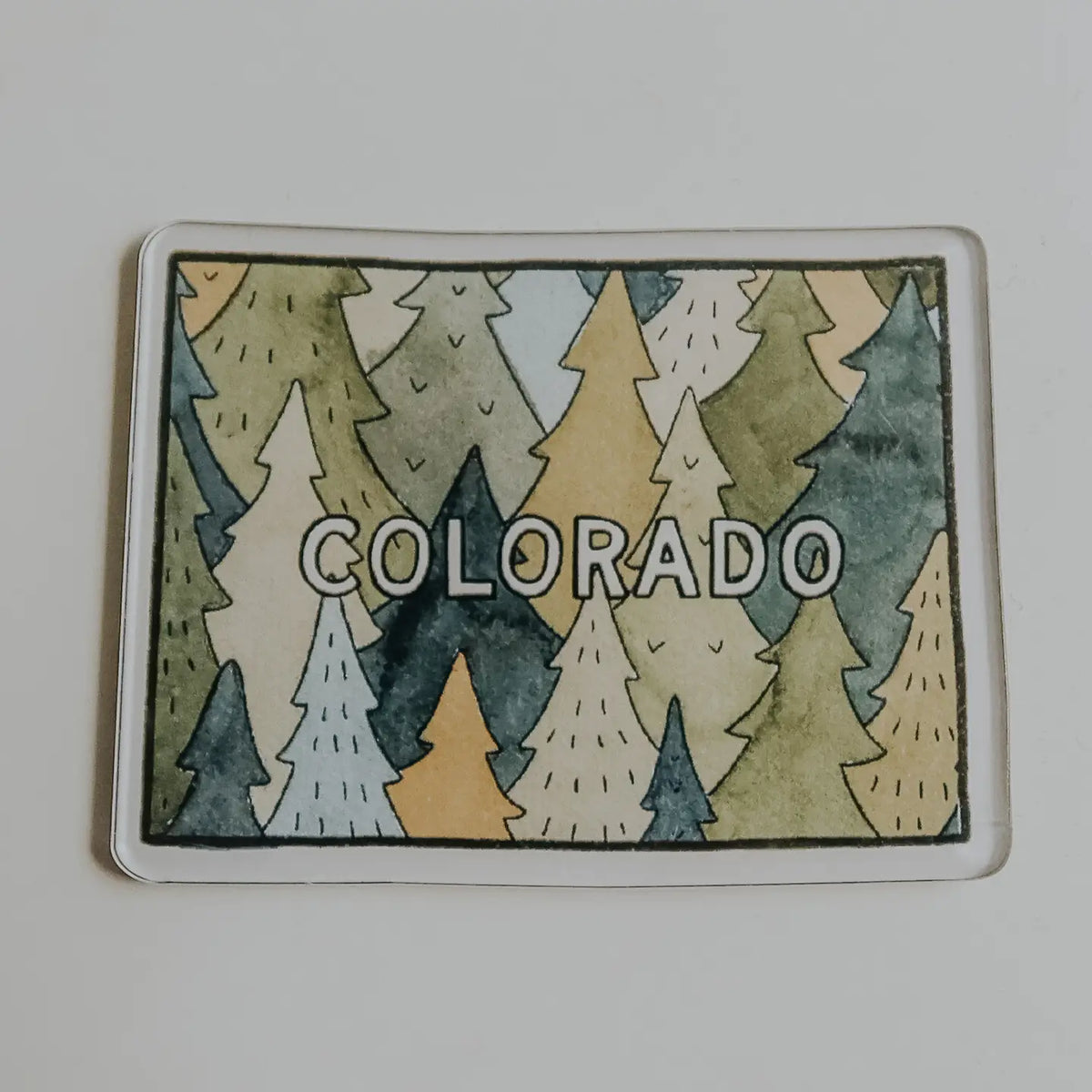 Colorado Tree Acrylic Magnet