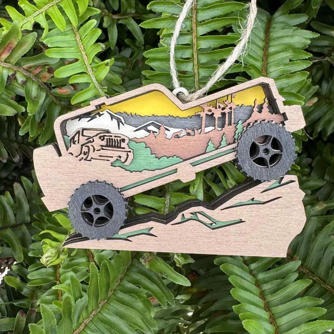 Layered Jeep Ornament
