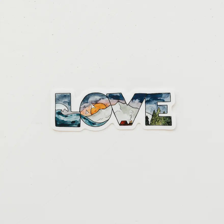 Mini LOVE Mountains Sticker
