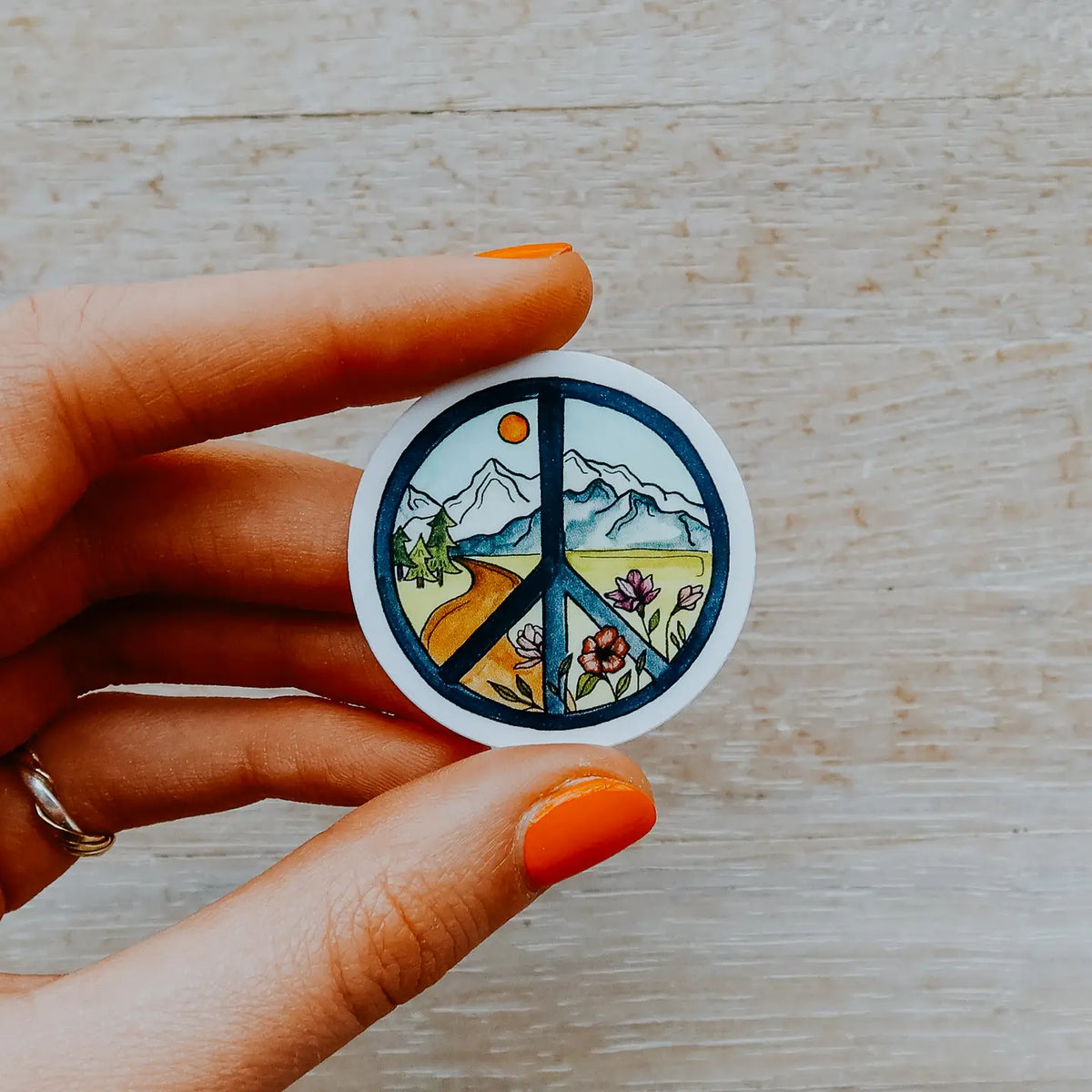 Mini Circle of Peace Sticker