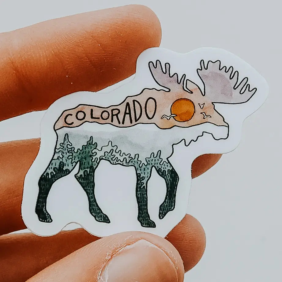 Mini Colorado Moose Sticker