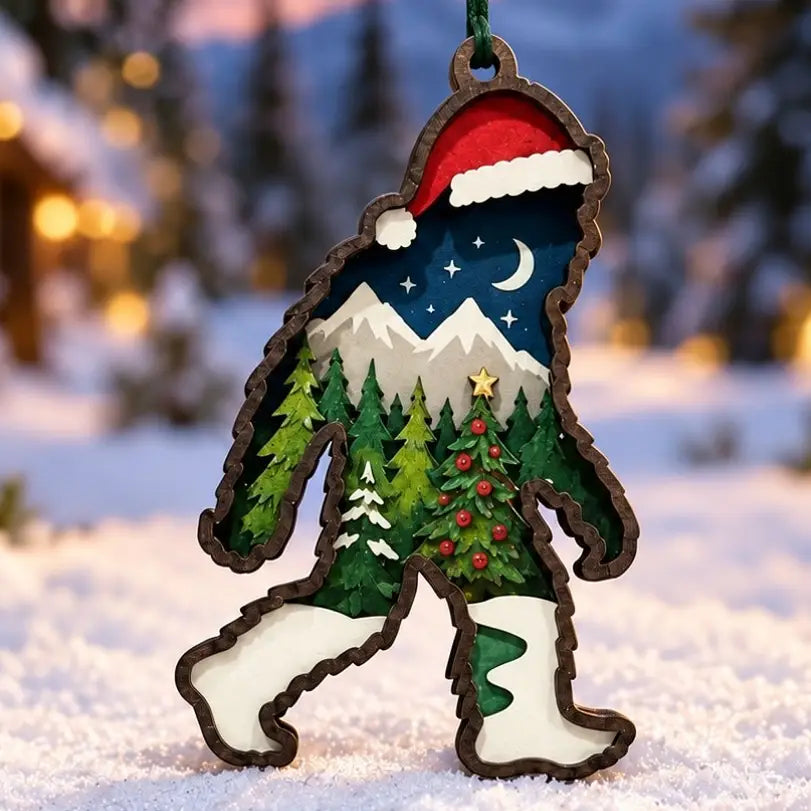 Santa Sasquatch Ornament
