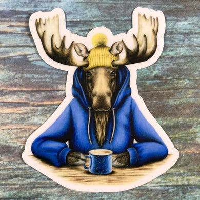 Moose Coffee Sticker