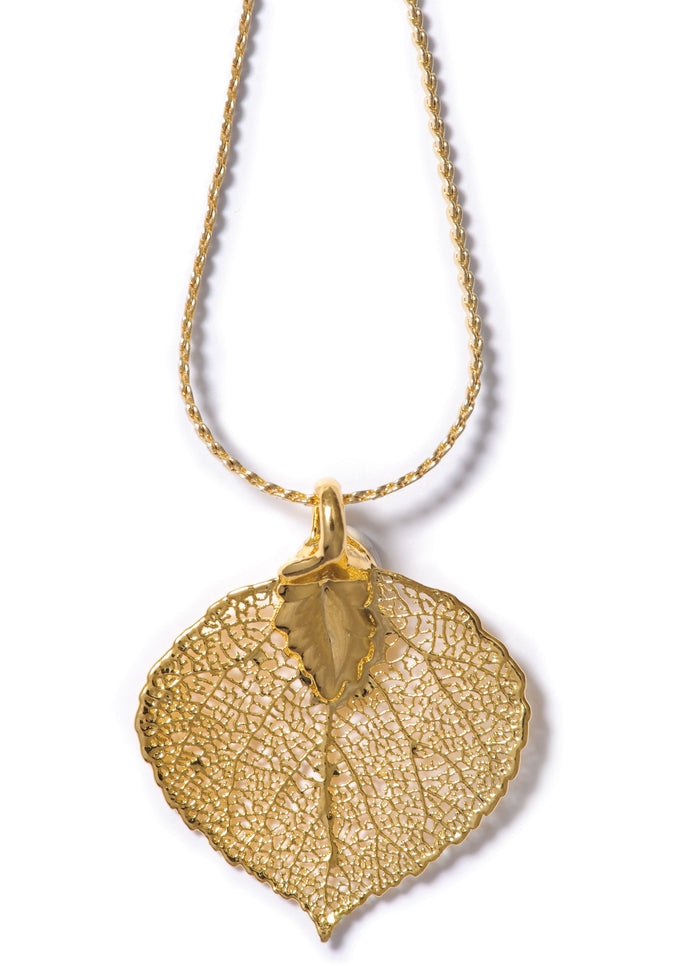 Aspen Leaf Necklace - Gold