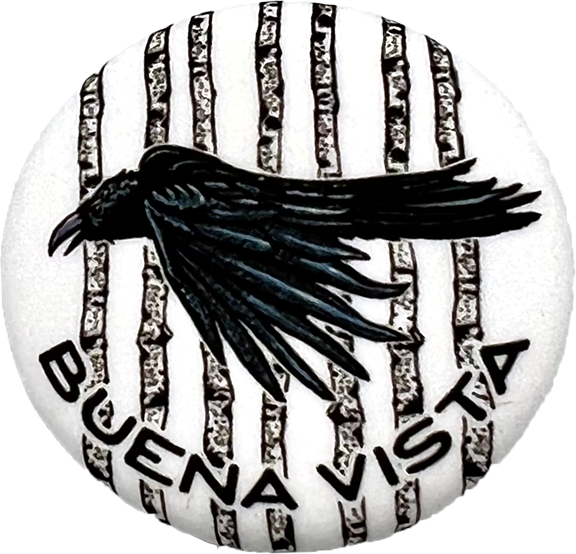 Crow Button Pin