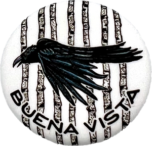 Crow Button Pin