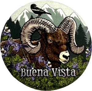 Bighorn Sheep Button Pin