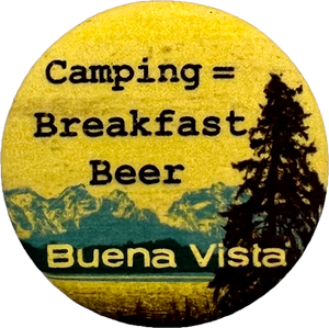 Camping = Breakfast Beer Pin
