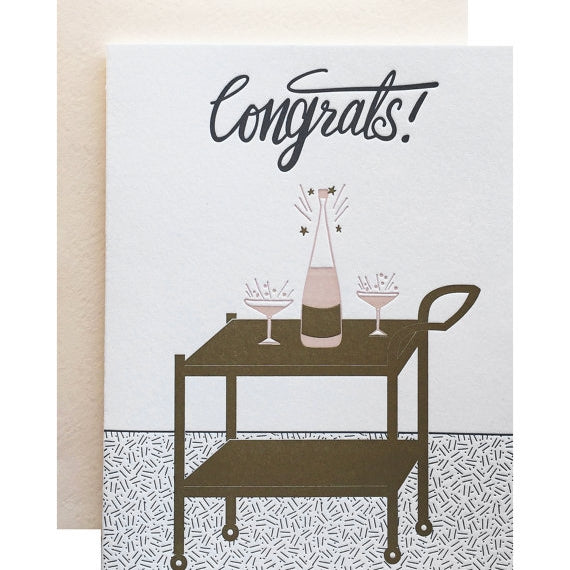 Bar Cart Congrats Card