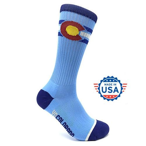 Blue Bird Yo Colorado Flag Socks