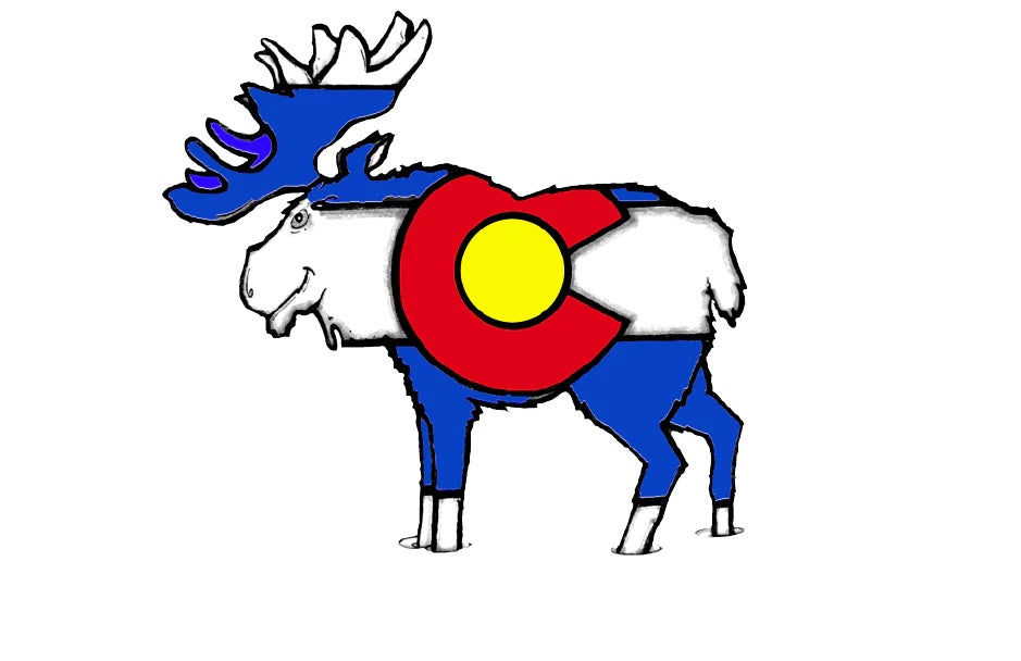 Mini CO Moose Sticker