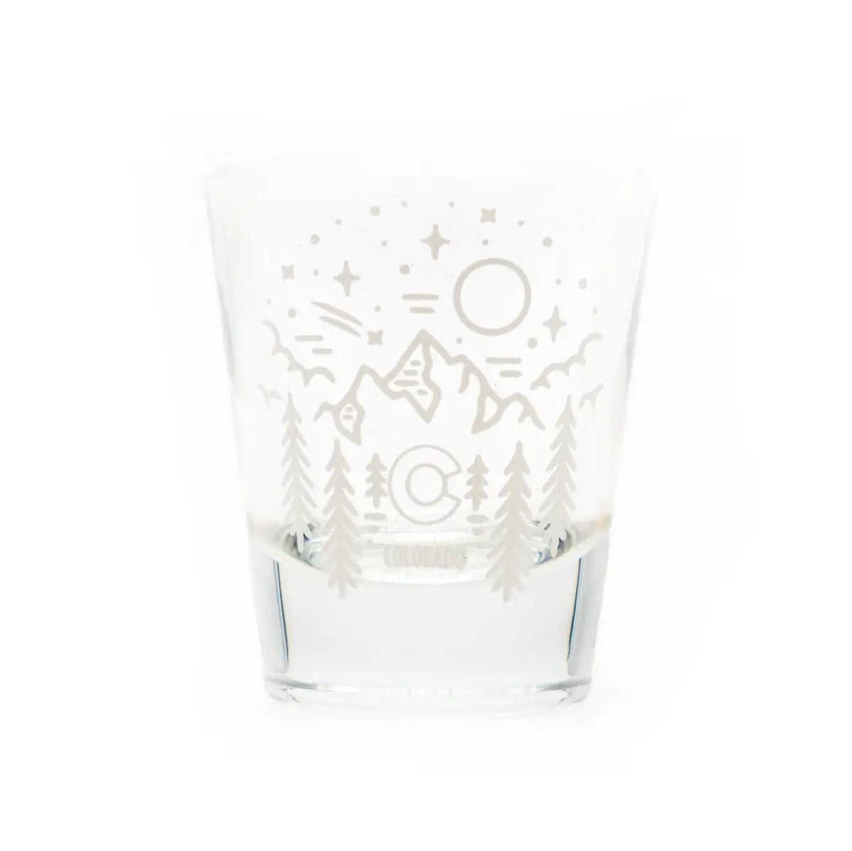 CO Mountain Shot Glass