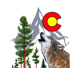 Mini CO Wolf Sticker