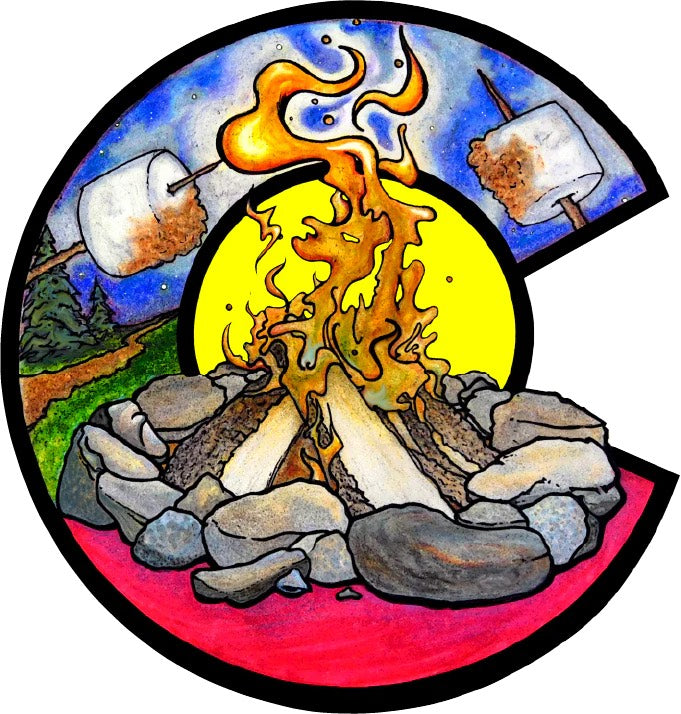 CO Campfire Sticker