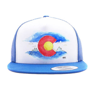Colorado Watercolor Trucker Hat