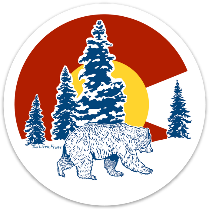 Co Flag Bear Sticker