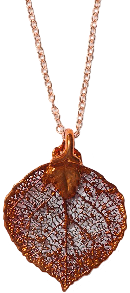 Aspen Leaf Necklace - Copper