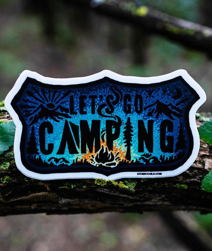 Lets Go Camping Sticker