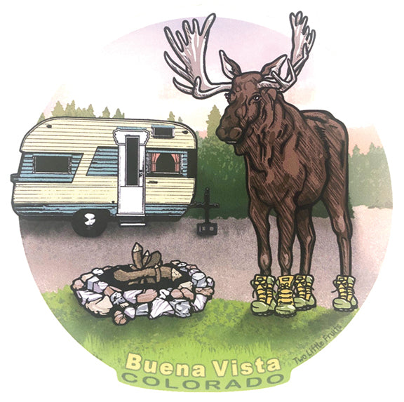Moose in Boots Sticker